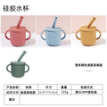 Sippy cup baby water cup silicone learning cup drop-resistant high-temperature resistant children's cup anti-fall baby bestseller silicone material