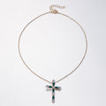 Wholesale cross necklaces: european and american retro minimalist diamond-studded pendant choker - trendy, high-end, and influencer-approved jewelry