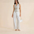 Korean chic summer chic small fragrance vest women's outwearsense of designshort sleeveless topswork clothing