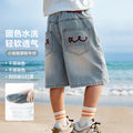 Boys' shorts summer thin style kids' denim shorts  new summer five-point shorts mid-length shorts for mid-to-large children trendy
