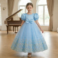 Flower girl wedding dress evening dress cross-border wedding female host retrogirldress lace clothing in stock wholesale