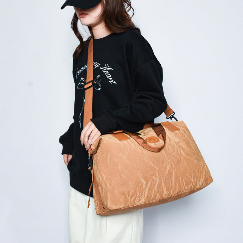 2025 new large-capacity fitness bag Korean version fashion travel storage handbag outdoor light sports swimming bag