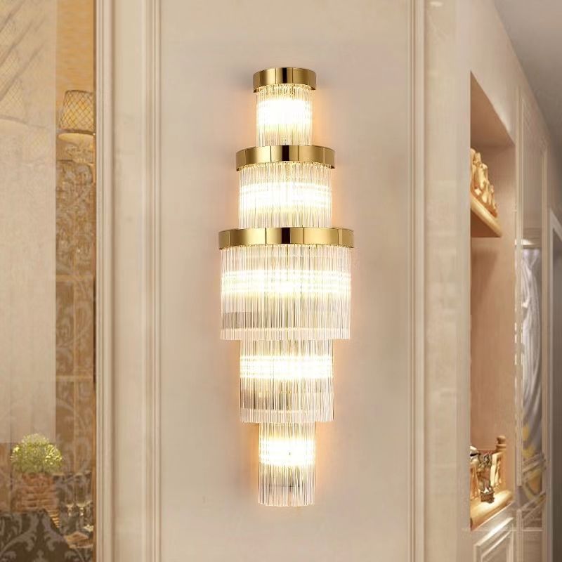 New arrivalaccessible luxury crystal wall lamp popular bedside living room background wall corridor aisle casualclassy wall lamp