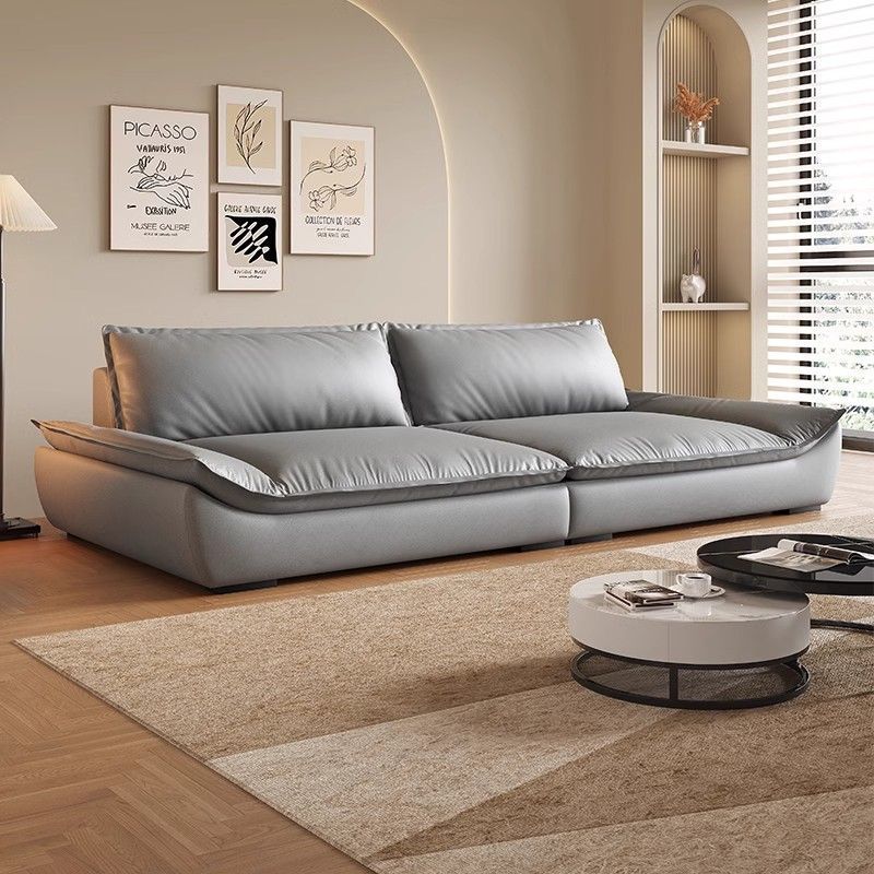 Sailboat leather sofa leather art living room sofa small apartment accessible luxury large accessible luxury modern simple italian cat claw double