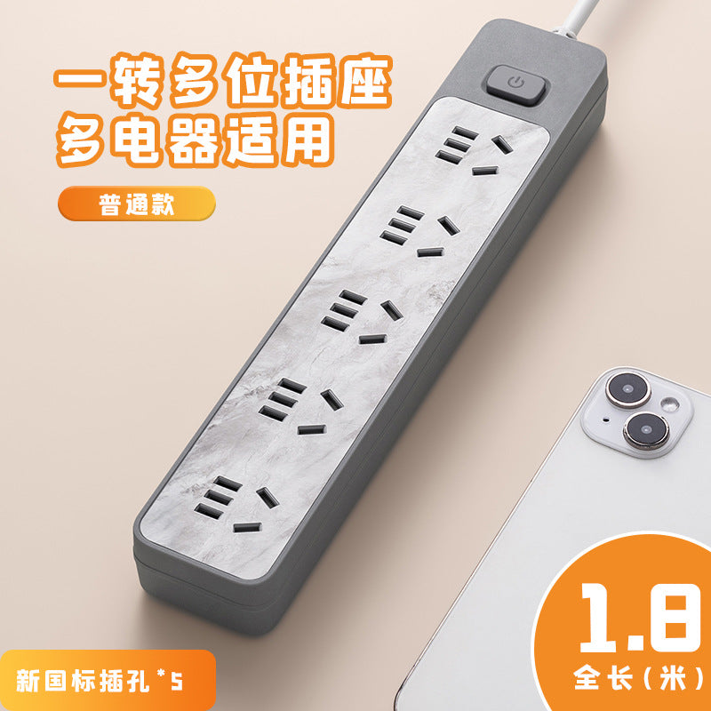 Custom pattern marble socket panel multi-outlet power strip with usb charging, 10a, corded, multiple outlets