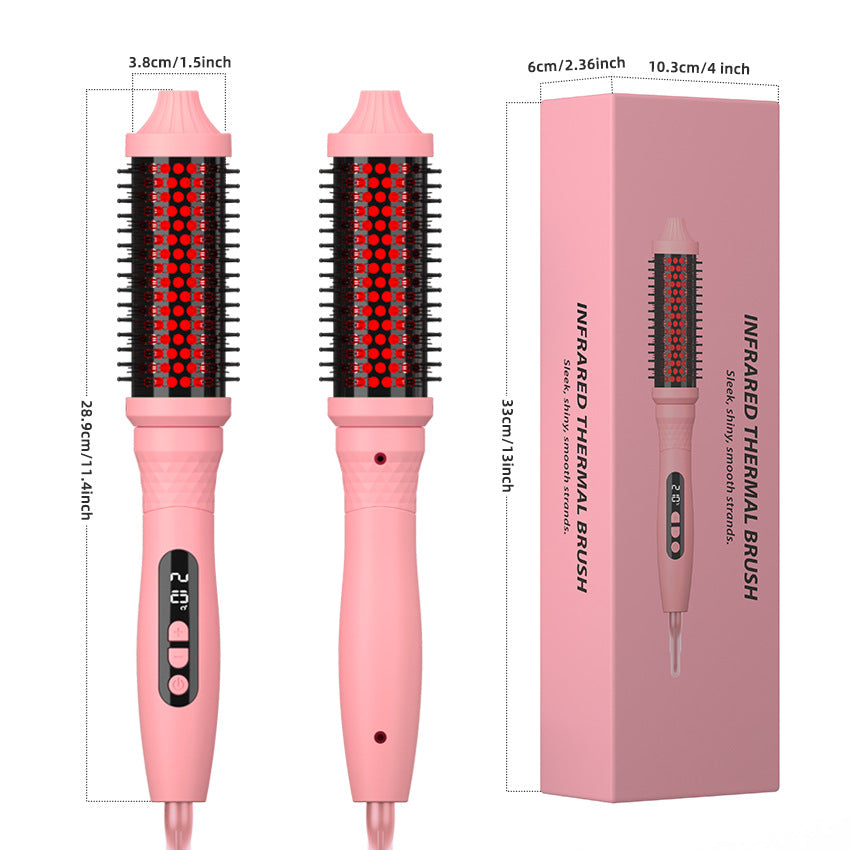 Cross-border new infrared curling iron Multifunctional curling straight hair comb Electric comb 2-in-1 curling iron Dual-purpose
