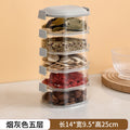 Kitchen spice organizer, stackable food storage containers for scallions, ginger, and garlic, food-grade spice dispenser