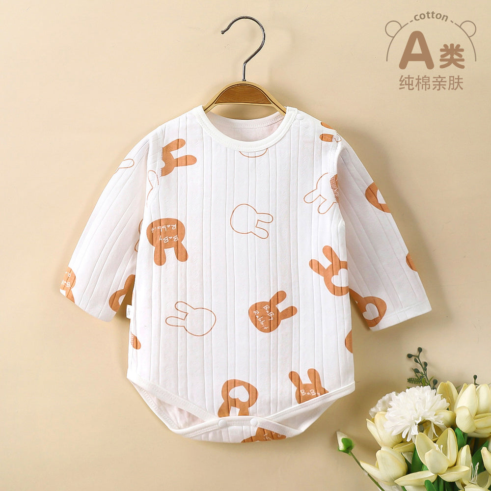 Newborn baby clothes boneless thin baby jumpsuit spring & fall monk suit bag butt suit triangle khaki climbing suit