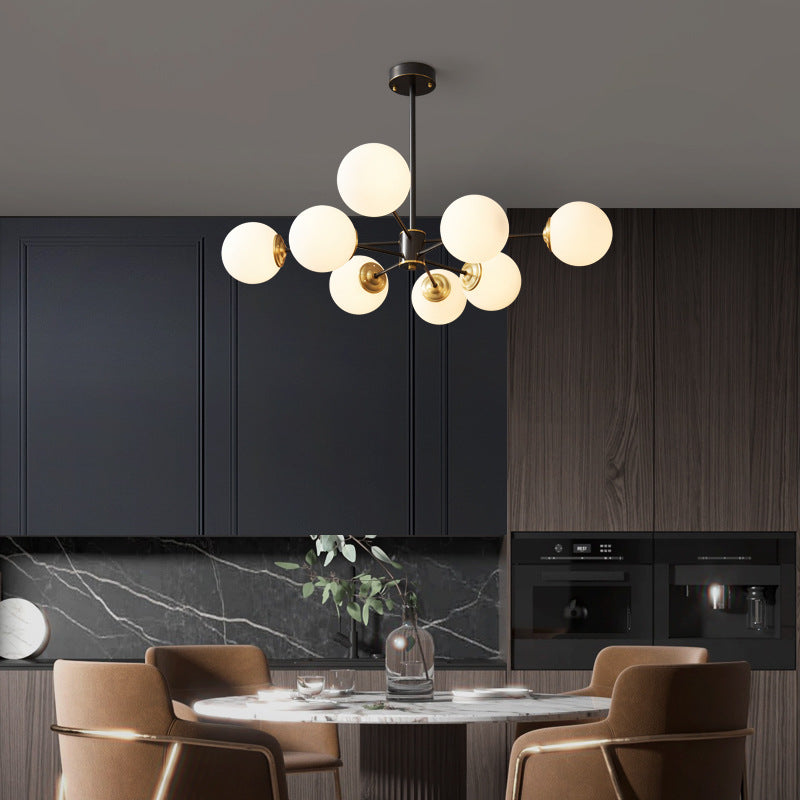 [Strict selection] All-copper Nordic molecular lamp magic bean hanging living room lamp designer creative personality post-modern lamps