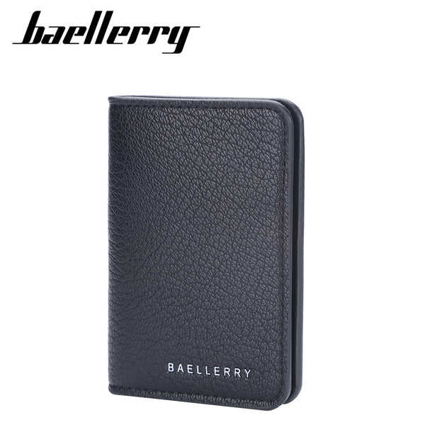 Men's card bag BAELLERRY thin Korean version of lychee pattern multi-card position money card holder simple business card holder wholesale