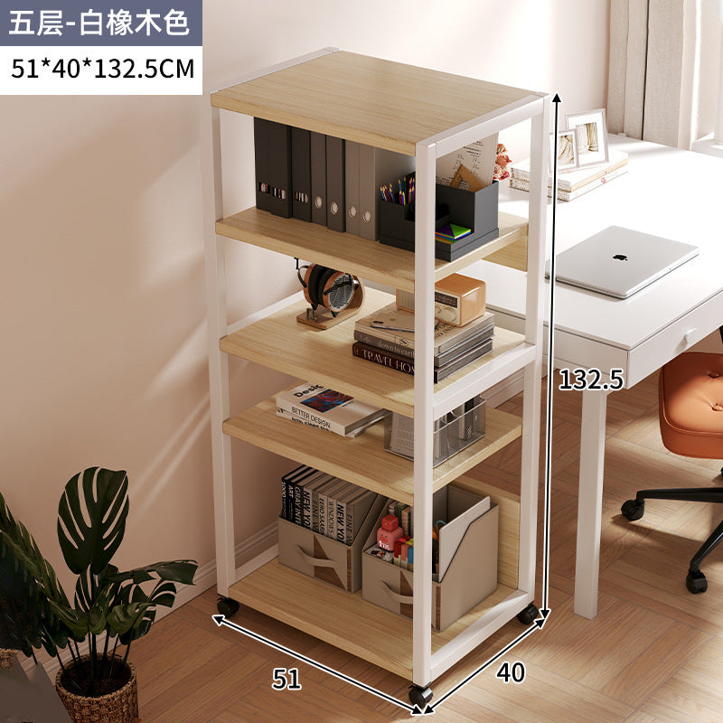 Removable printer rack office station trolley multi-layer storage rack document sorting host bracket