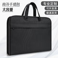 Large capacity double-layer office briefcase laptop bag conference document bag men's bag file bag business portfolio with printing option