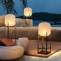 Outdoor waterproof solar powered floor lamp - perfect for villas, courtyards, patios, gardens, lawns, and yards - decorative ambient lighting