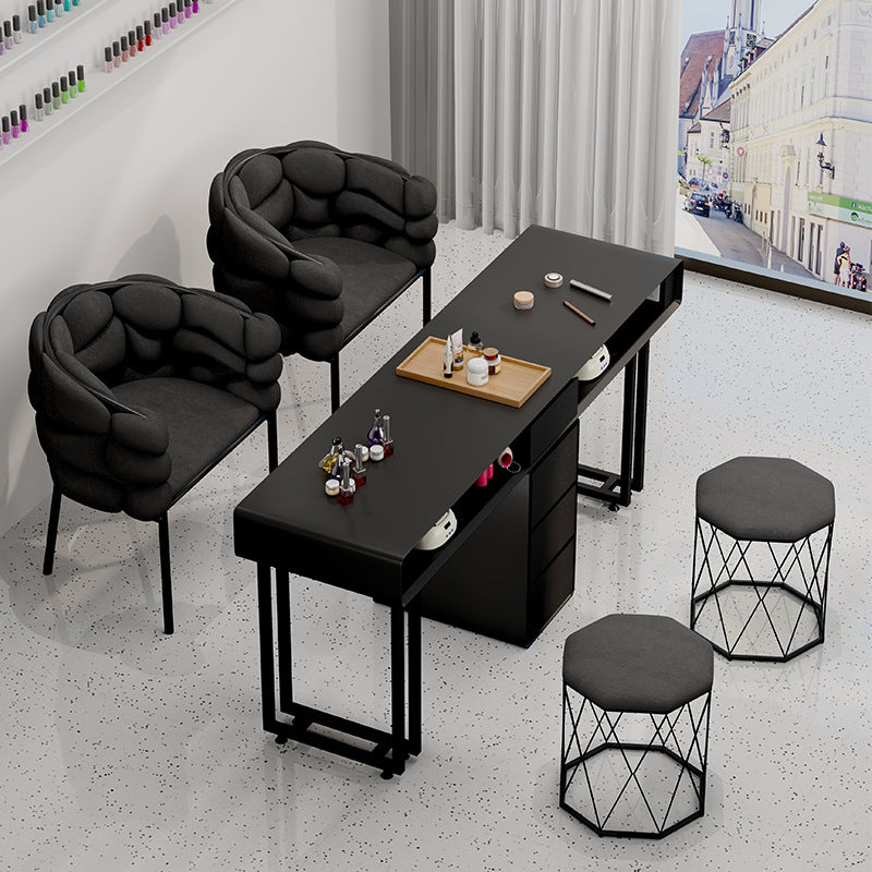Cream style manicure table and chair set Japanese single double manicure light luxury Internet celebrities ins manicure table manicure shop