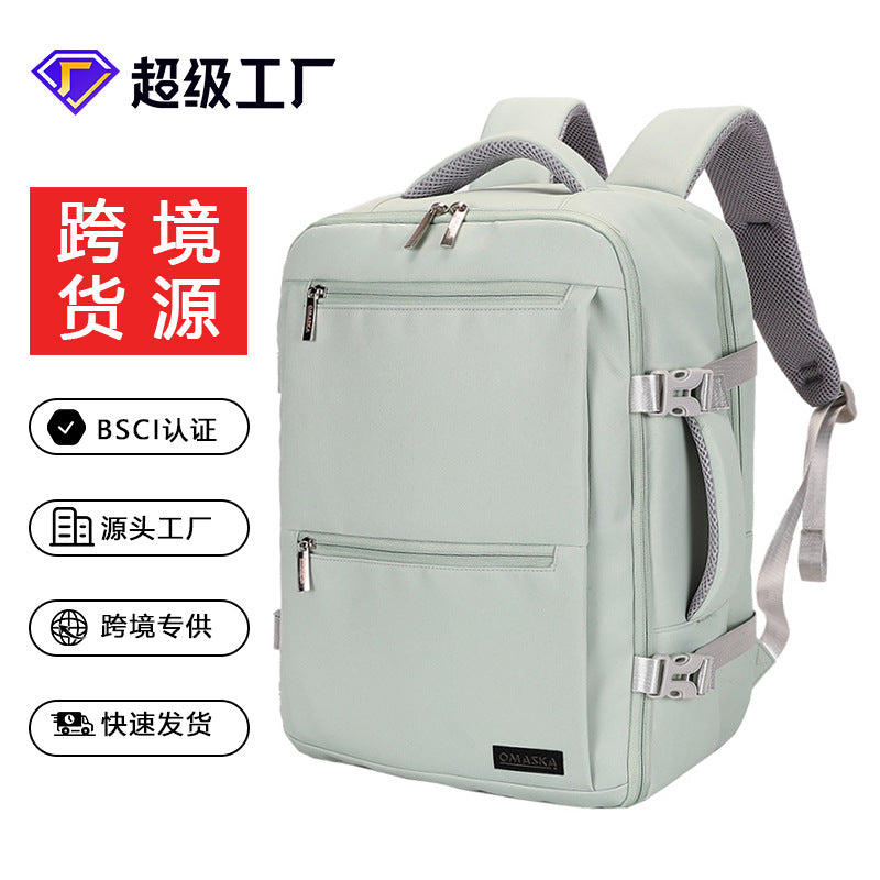 Cross-border new large-capacity backpack, men's and women's high-end sense, simple and breathable business backpack, multi-functional casual backpack