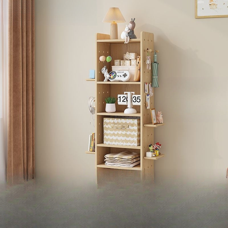Solid wood bookcase, multi-tier book storage shelf, dustproof kindergarten bookshelf, children's student bookshelf, small storage rack