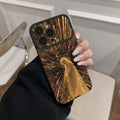 Gilded madonna phone case for iphone 17 pro max, apple 16, unique leather skin protective cover for iphone 13
