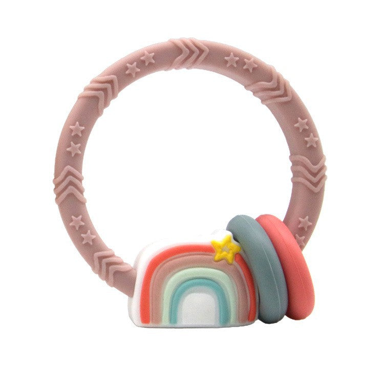 Food Grade Silicone Bite Le Toothpaste Lollipop Cactus Hand Grip Ring Toothpaste Infant Toothpaste Grinding Stick