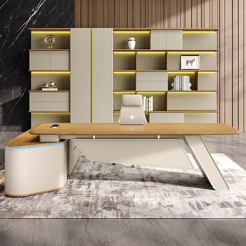 Boss table, desk, light luxury, senior sense of leadership, chairman, president, table and chair combination, designer, large class desk woman