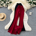 Petiteshigh waistslimming look slightly flared pants women's autumn winterwork clothing style drape casual pants silmeasiest for matchstraight-leg pants