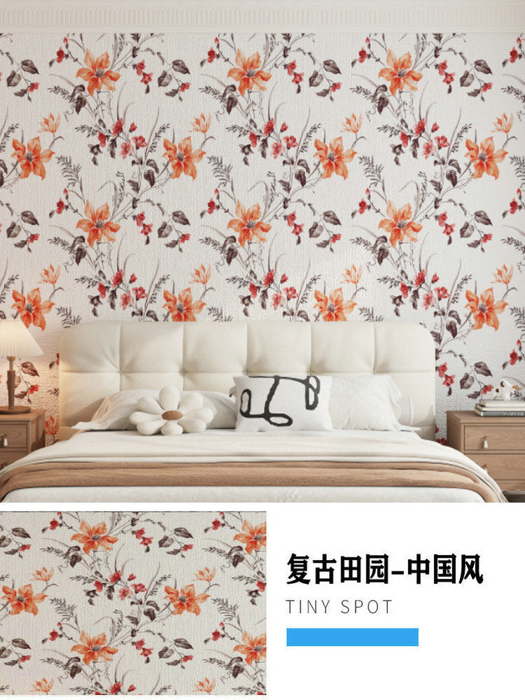 Special wallpaper for gray walls Self-adhesive waterproof and moisture-proof wall stickers Bedroom rental room wall covering ugly wallpaper Household self-stickers