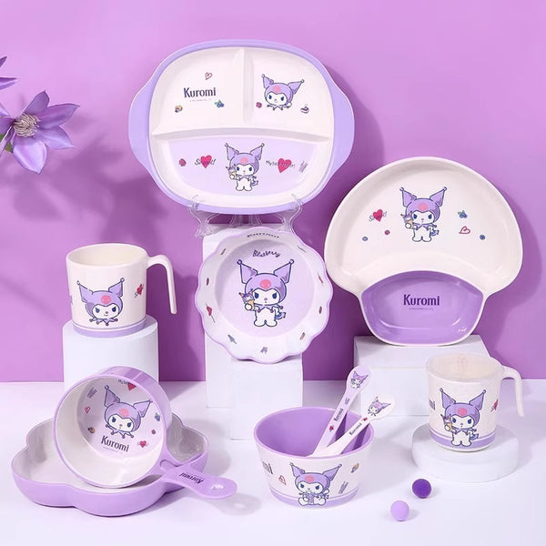 Wuhe Genuine Kulomie Tableware Bowl Plate Milk Cup Baby Boy Eating Tableware Fruit Plate Spoon