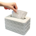 New arrivalaccessible luxury square rattan grids pattern tissue box classysense of design living room tissue box bathroom desktop spring adjustable