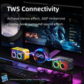 Transformers y02max wireless bluetooth speaker with rgb lighting, dual speakers, subwoofer, tws, outdoor desktop speaker