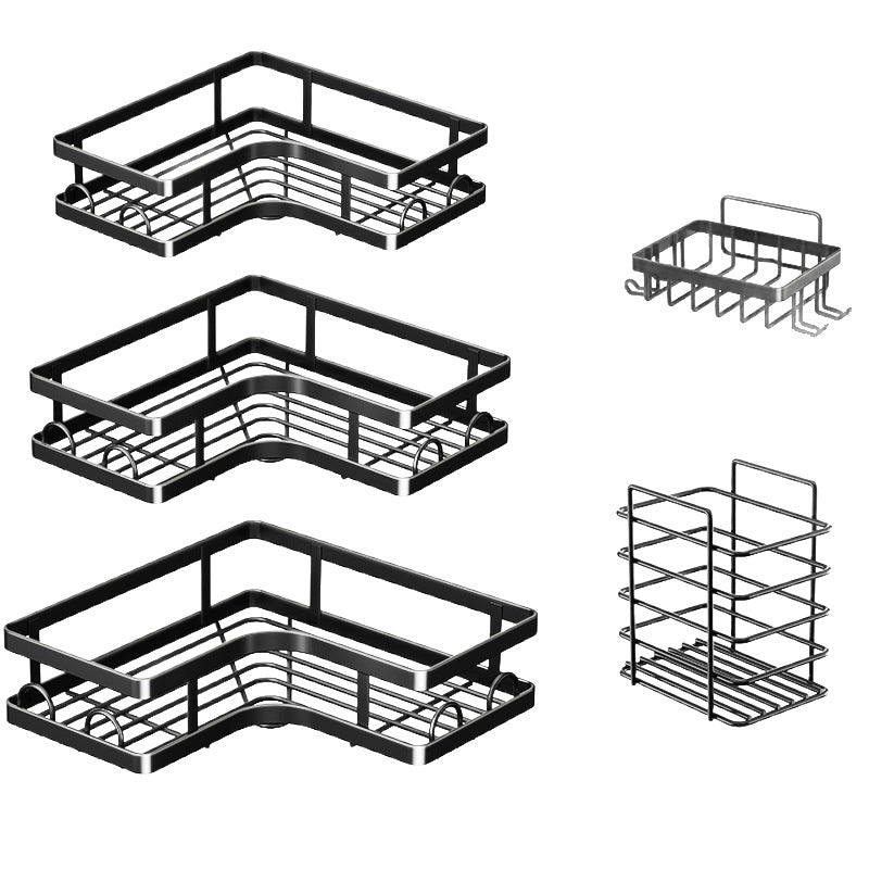 No punching toilet triangle bathroom rack superglue hand washing corner storage rack wall hanging kitchen corner rack