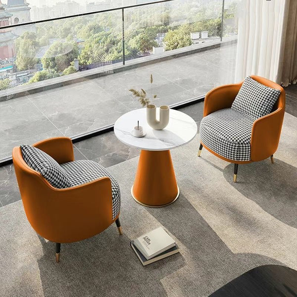 Table and chair beauty salon meeting guests light luxury single sofa coffee table combination leisure hotel reception sales office negotiation cp