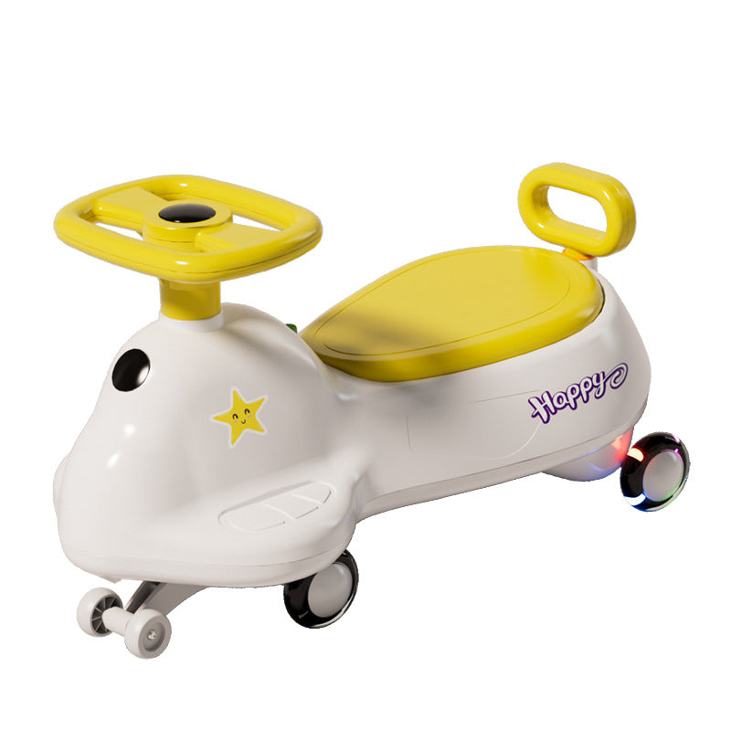New children's twisting car anti-rollover silent flash wheel swing car 1-3-6 year old boy and girl baby twisting car