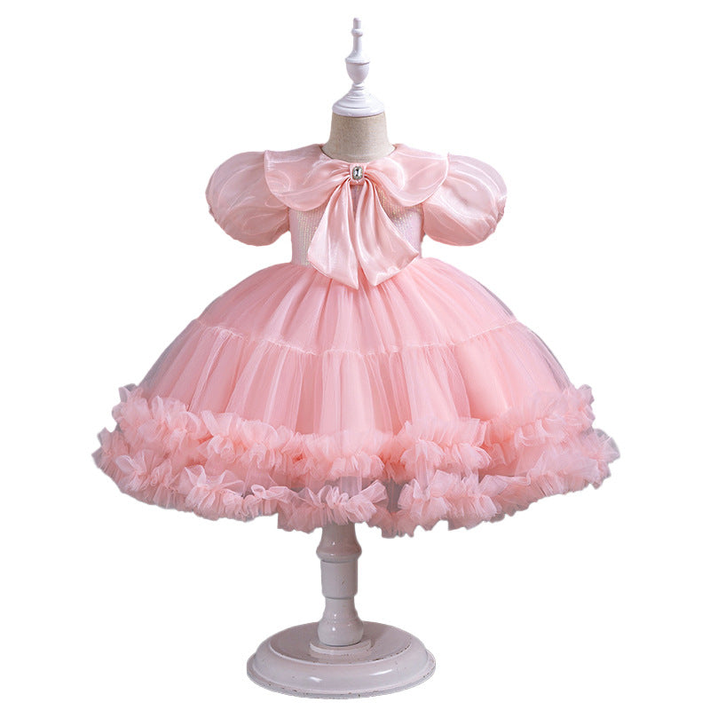 Yimingwei cake skirt girls' dress children's clothing korean girl runway performance costume kids princess tutu skirt