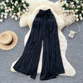 K-stylework clothing style high waistloose pants women's lazy style drapedloose flesh-covering elastic waisteasiest for matchcasualpants