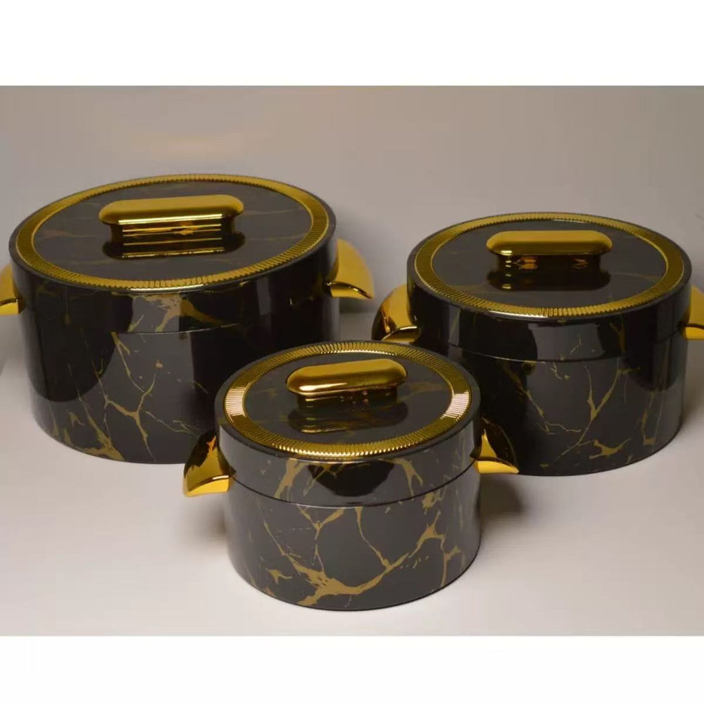 Food warmer containerexport3pcs gold handle straight body insulation box 1.0l 2.l3.5l
