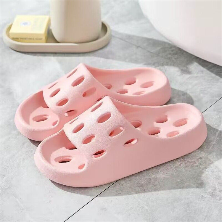 Men's bathroom slippers - indoor/outdoor shower slippers, leak-proof, couple's dry & wet use, home & household slides