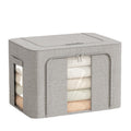 Clothes storage box organizer specially selected xinjiang genuine cotton and linen odorless steel frame strong load-bearing double window storage box