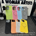 Suitable for iphone16 mobile phone case, summer breathable and heat dissipation magnetic mesh apple 17 simple anti-fall protective cover 11