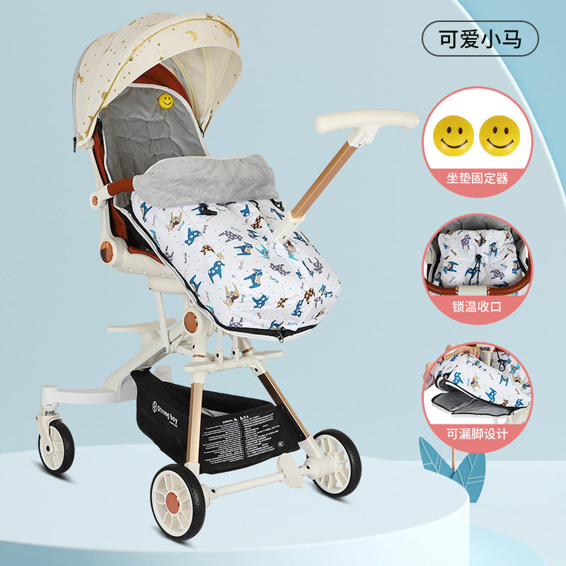Stroller, sleeping bag, foot cover, warm bag, winter out, windproof mat, baby walking artifact, foot cover, thickened cotton pad, autumn and winter