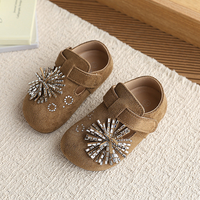 Korean style  fireworks birkenstock shoes girls' new outdoor flat retro slip-on casual shoes children's single shoes