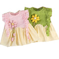 newborn & infant sleeveless summer dress - lace trim tank dress - floral princess dress - summer romper
