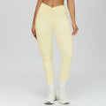 nude feel tight yoga pants cross high waist twist fitness pants outdoor running exercise pants 4514