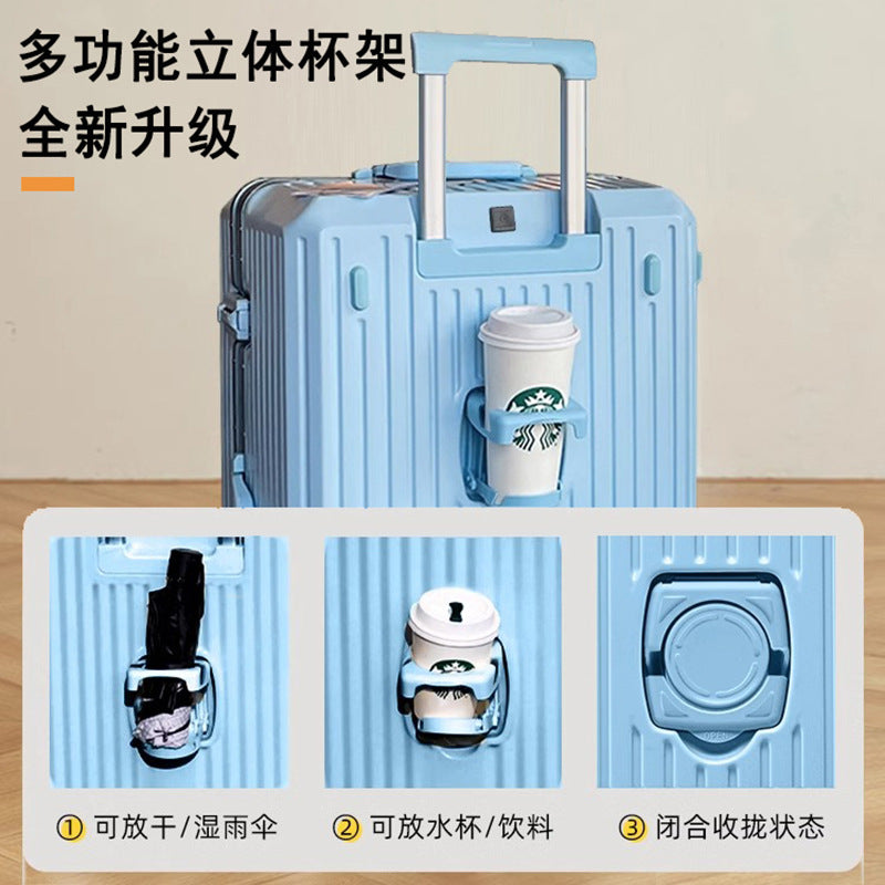 Large-capacity suitcase aluminum frame 26-inch anti-drop high-value trolley case, suitcase password, bag, leather case five wheels