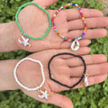 Rice beads bracelet wholesale cross-border holiday style jewelry shell accessories men's niche high-end accessible luxury hand jewelry women's bracelets