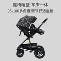 Baby stroller: lightweight, all-weather, full coverage, reclining, mesh breathable, one-button fold, high-view pram