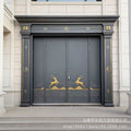 Zinc alloy door casual rural self-built house villa door grade a double door entrance door anti-theft door cast aluminum door