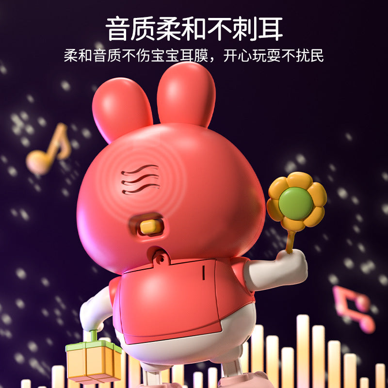 Infant & toddler light-up musical swinging bunny dancing educational early learning soothing toy - sound & motion - perfect birthday gift for boys & girls