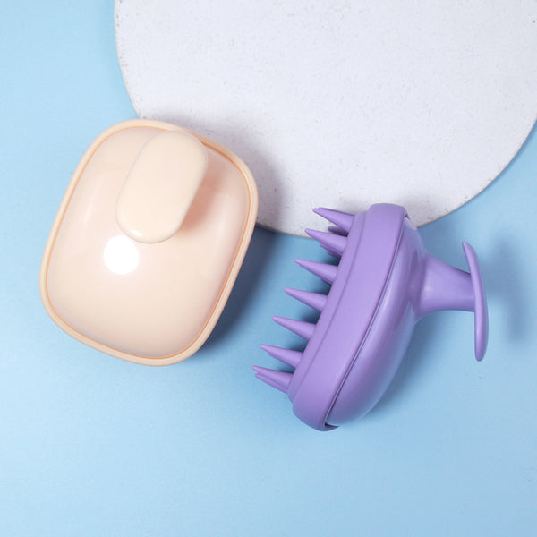 New shampoo artifact shampoo brush 2-in-1 hair root cleaning bath brush scalp brush silicone soft tooth massage brush