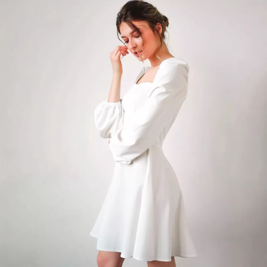 spring/autumn new arrivals: european and american style white dress - perfect for cross-border  sales (tenu)
