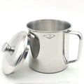 304 thickened stainless steel kids' sippy cup with handle and lid - perfect for office, home, school, kindergarten, milk, and water