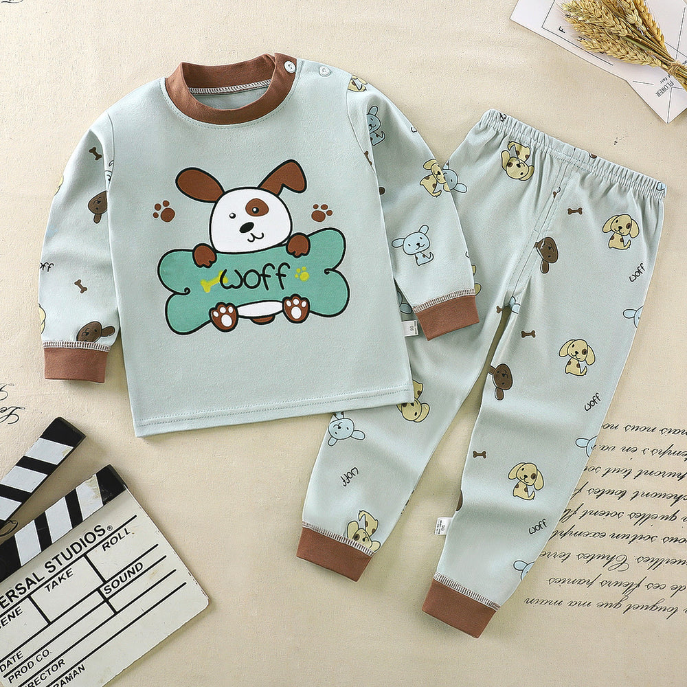 Kids' cotton pajama set - girls' & boys' thermal underwear - wholesale children's home wear